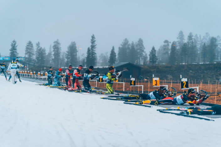 Idre fjäll skidskytte skidor masstart